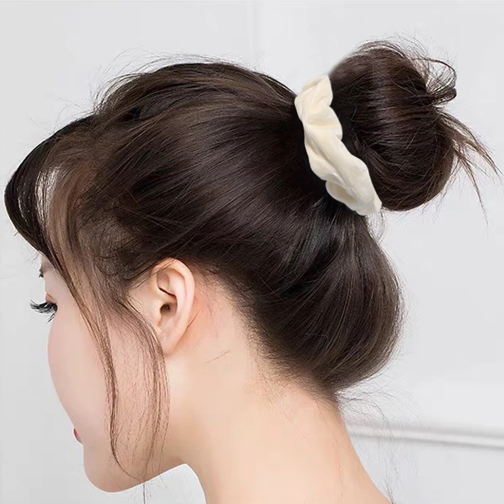 3Pcs/Set solid color pleuche hair ring Korean girls buns scrunchy hair band Fashion curly soft children hair ties accessories