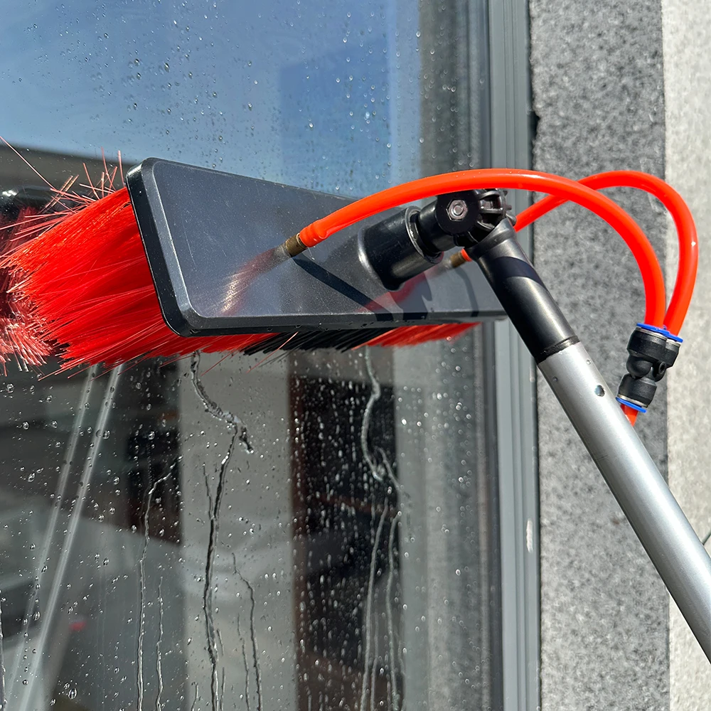 QIYUN Aluminium Pipe Telescopic Water Fed Pole for Window Cleaning Set Glass Cleaning Equipment