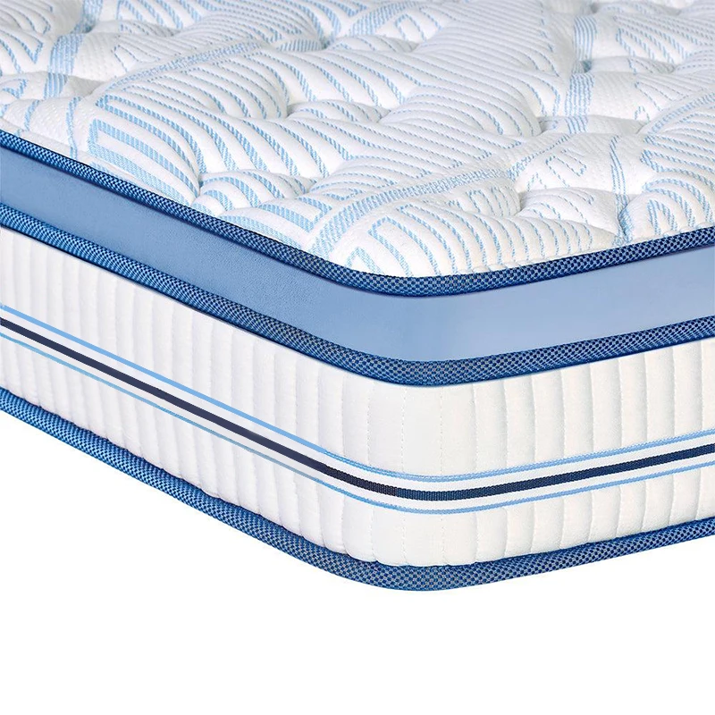 High Quality King Queen Double Size Euro Top Memory Latex Foam Mattress Pocket Spring Unit Mattress Bed Pu Memory Foam Mattress