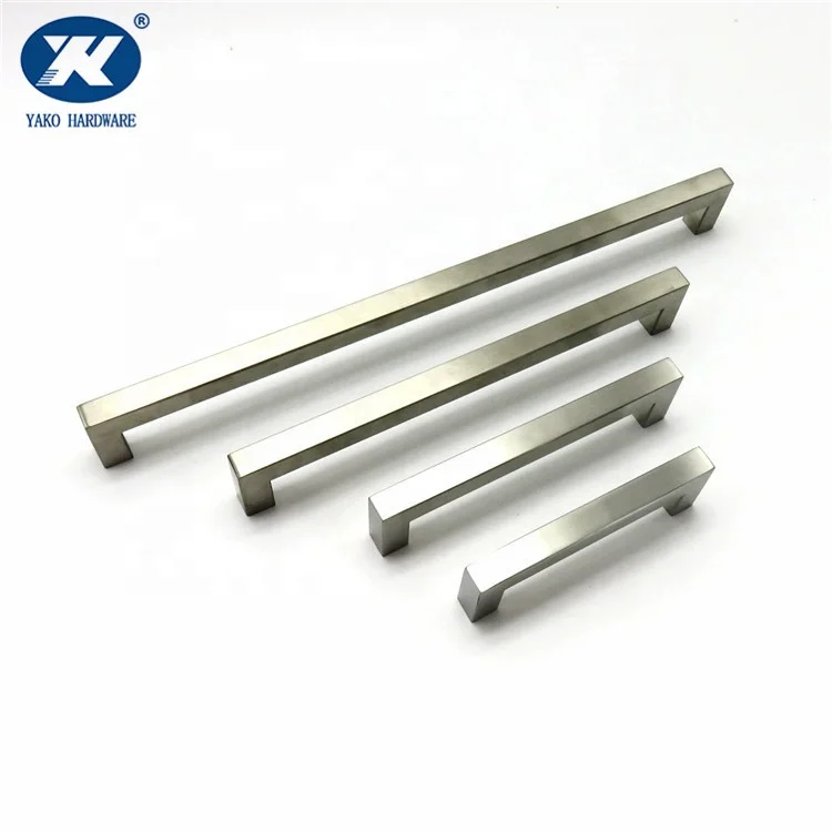 Colorful Furniture Handle Stainless Steel Hollow Square Tube Straight Corner Kitchen Cabinet Drawer Bar Handle
