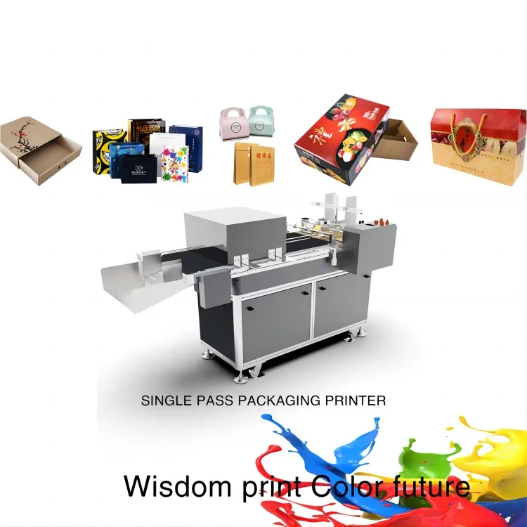 Direct to packaging printer single  Pass Printer with Auto Feeder Machine  For Paper Bags Corrugated Box Printing Paper Cups