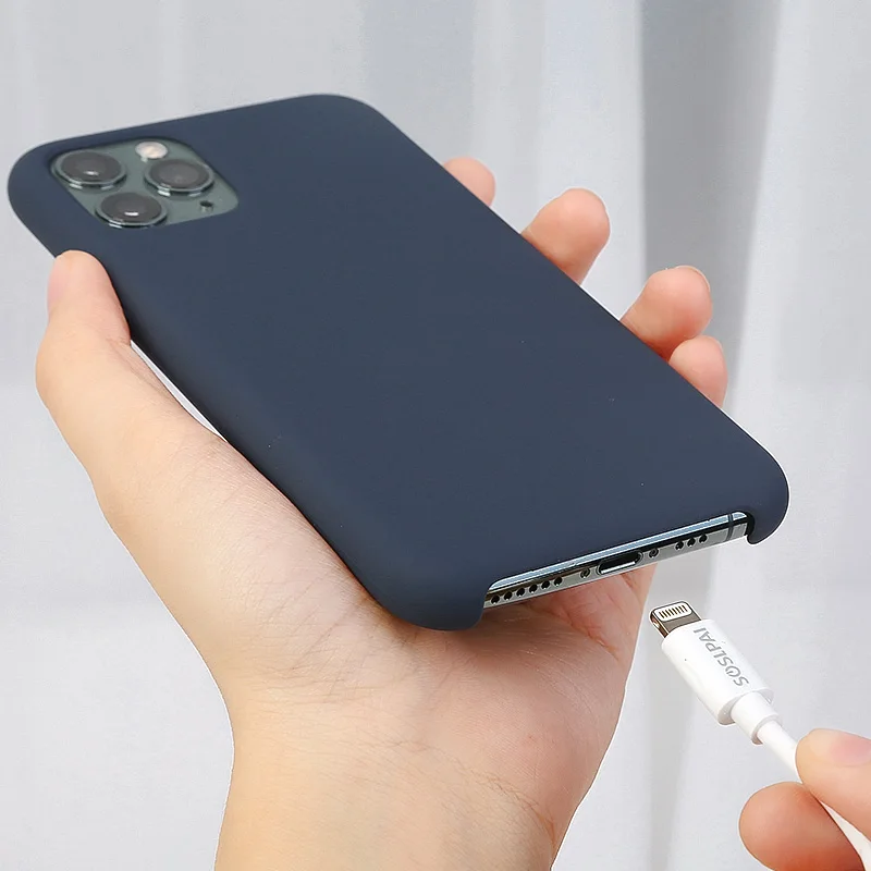 
SOSLPAI hot selling brand phone case for iphone 11 pro liquid silicone fabric mobile phone cover 