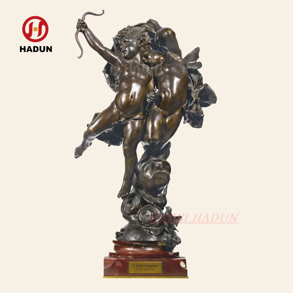 European Art Bronze Shepherdess with Goat Statue Sculpture Vintage Bronze Handmade Animal Figurines For Home Decor