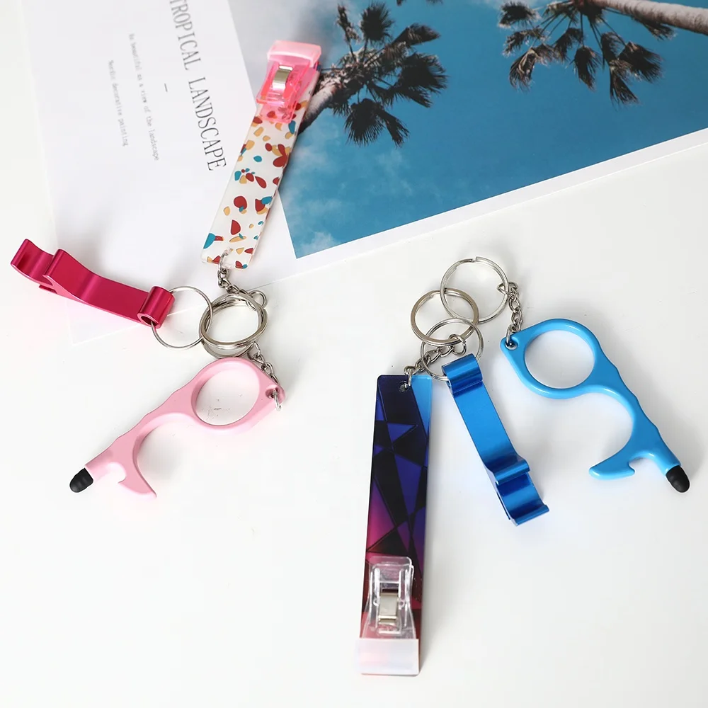 Оптовая продажа, съемник для кредитных карт из акрилового материала, собственный держатель для кредитных карт, брелок с изначальным захватом кредитных карт для длинных гвоздей