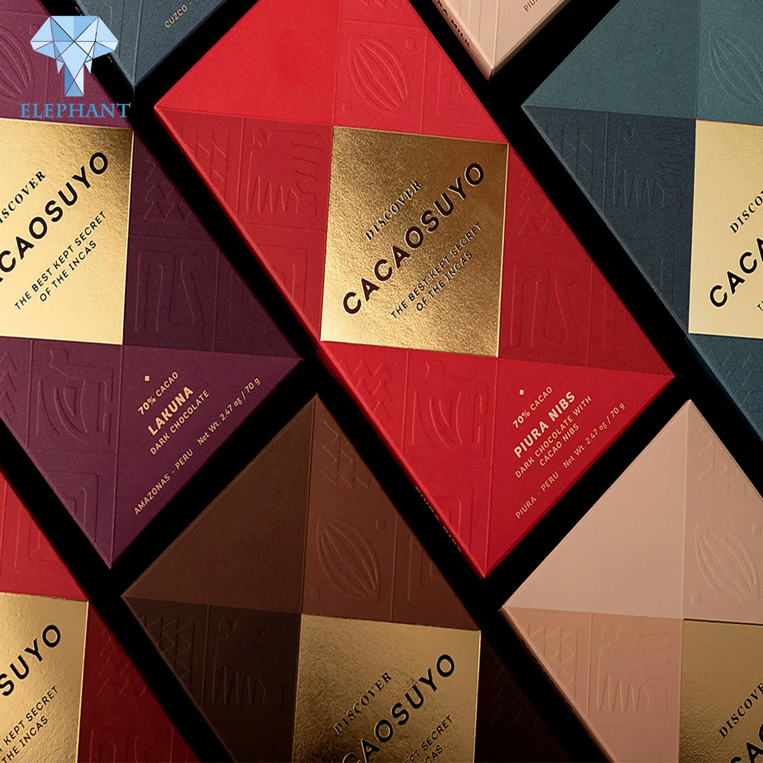 Custom Logo Premium Luxury Gold Food Grade Sweet Folding Chocolate Bar Packaging Box