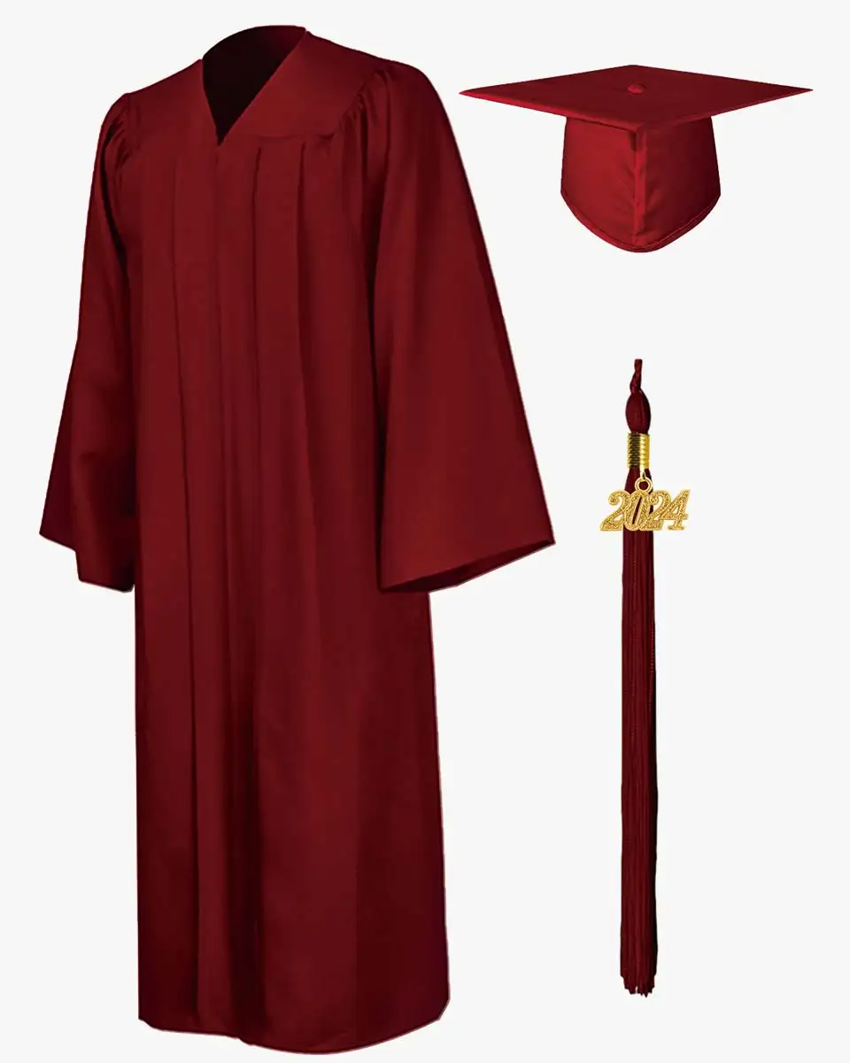 Wholesale Custom High Quality College University Academic Cap and Graduation Gown