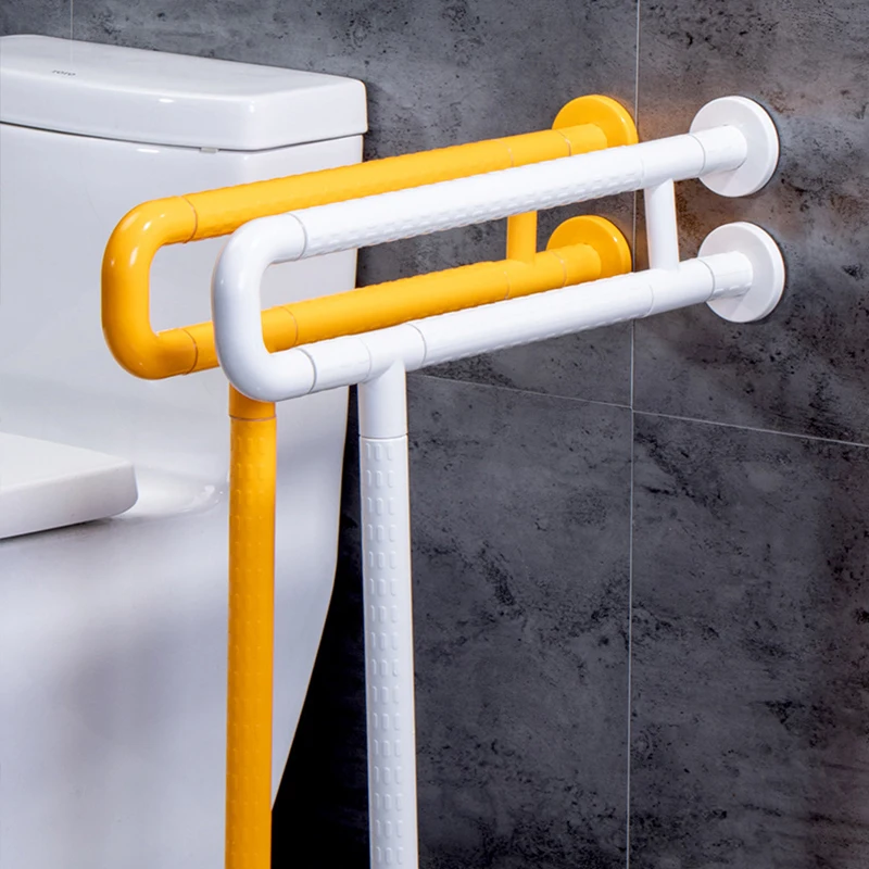 U shaped collapsible portable folding metal stainless steel bathroom toilet handrail for elderly