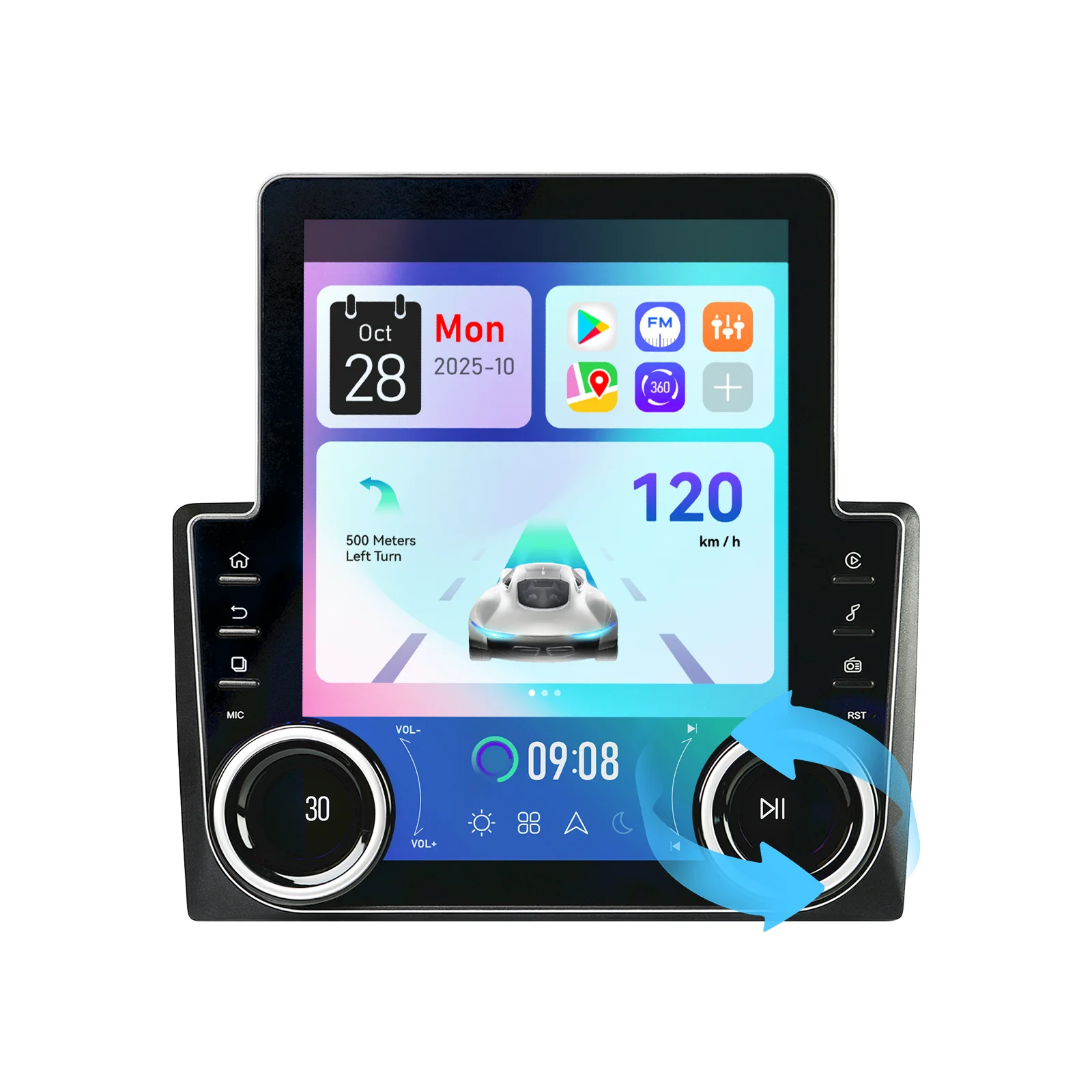 Android13 10Core CPU Car Radio 9.7inch Vertical Multimedia Carplay Screen For KIA Nissan Toyota LADA VW Fiat