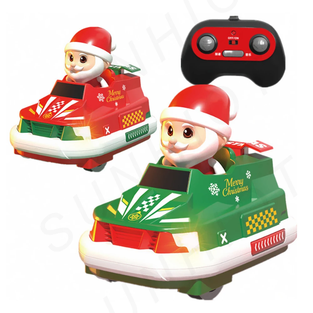 2025 New Year Christmas Gift RC Bumper Car With Music 2 more Player Battle Games Remote Control  Mini Kid Toys For Parent Child