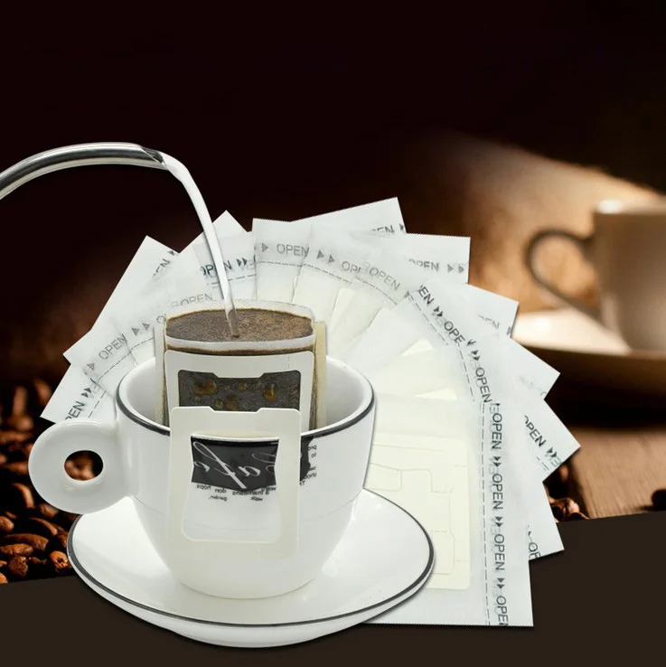 Customized Disposable Single Serve Empty Tea Packaging Sachet Paper Box Portable Hanging Ear Coffee Drip Filter Bag