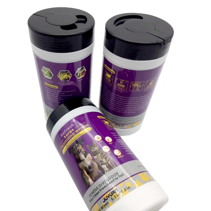 Профессиональные чистящие салфетки без запаха для домашних животных с сертификатом Ce