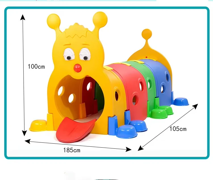 High quality Funny game plastic Indoor toy tunnel set for kids and toddlers