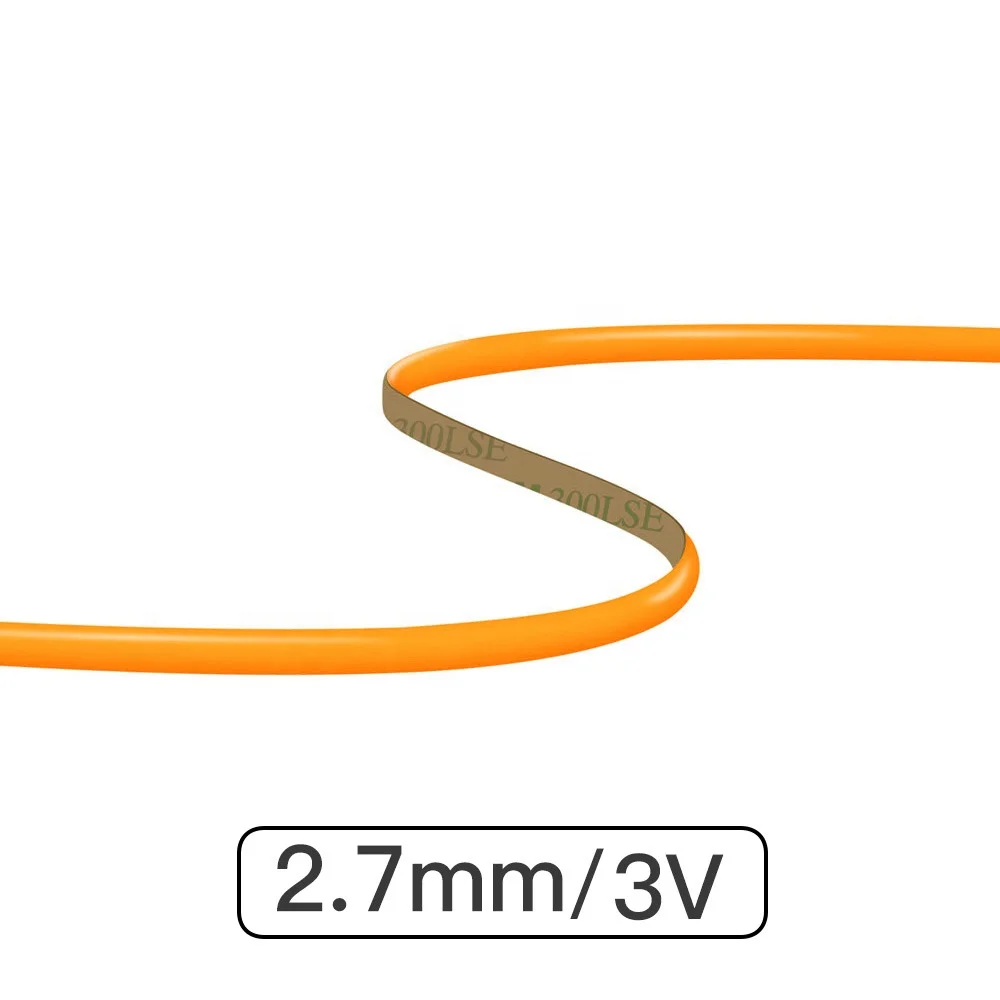3V 3.7V Super Thin 2.7MM Button Cell Flexible COB LED Strip Light Tape  for Home Decoration for TV/ Computer/Car