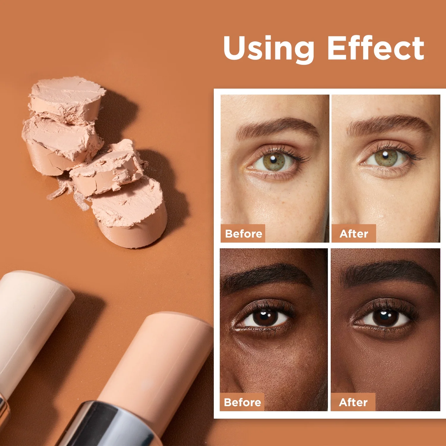 Private Label Makeup Facial Contour Stick High Definition Smoothing Nourishing Concealer Stick For Black Skin