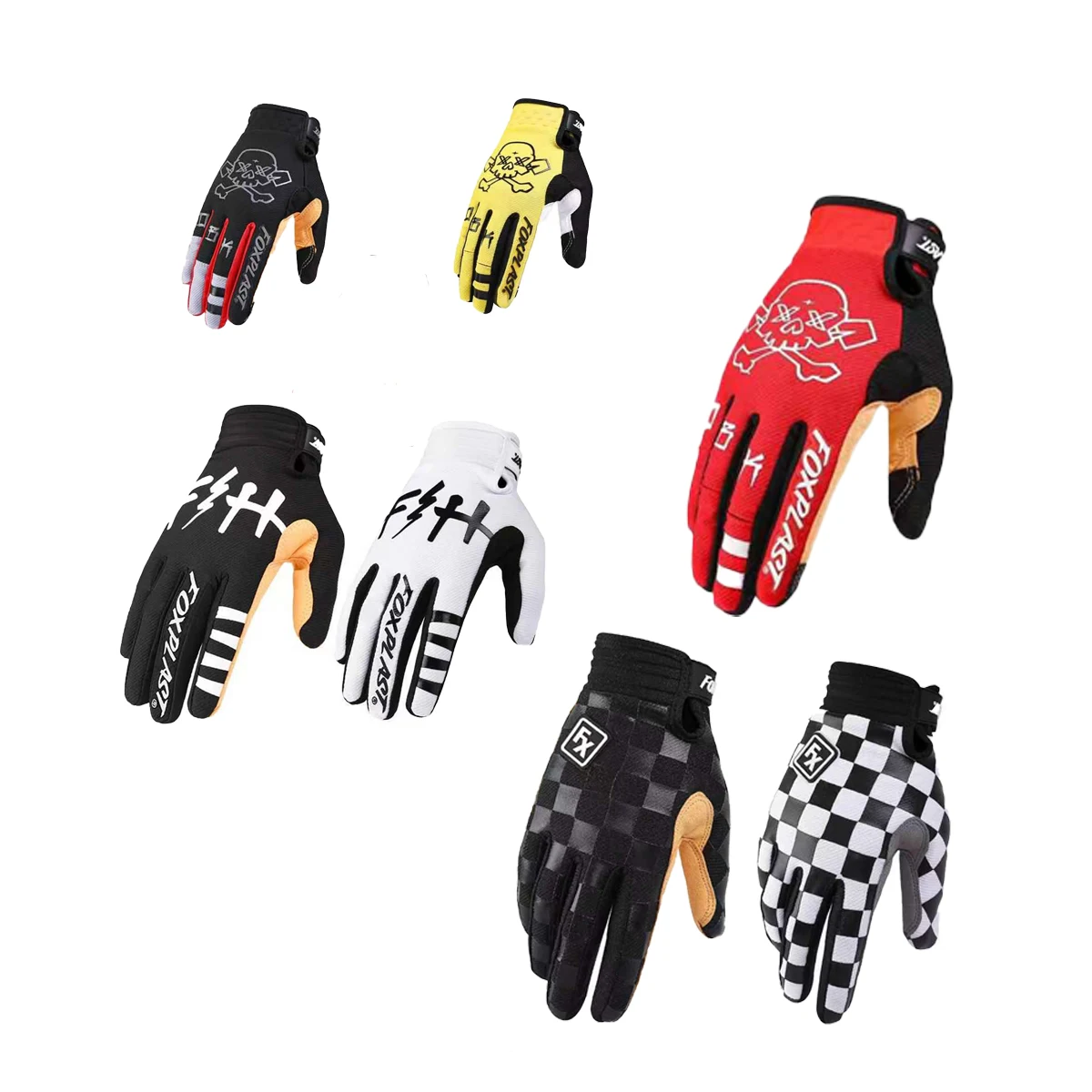 Foxplast Motocross Racing Gloves Mens Off-road MX MTB DH Mountain Bike Downhill Cycling Bicycle Guantes Enduro Trail Glove