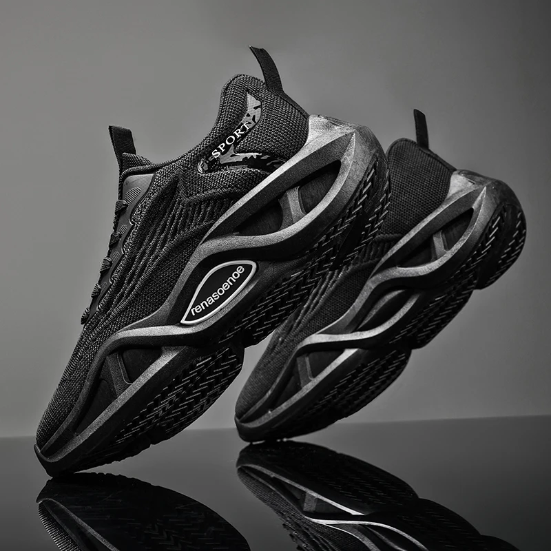 2021 mens comfortable black class running shoes