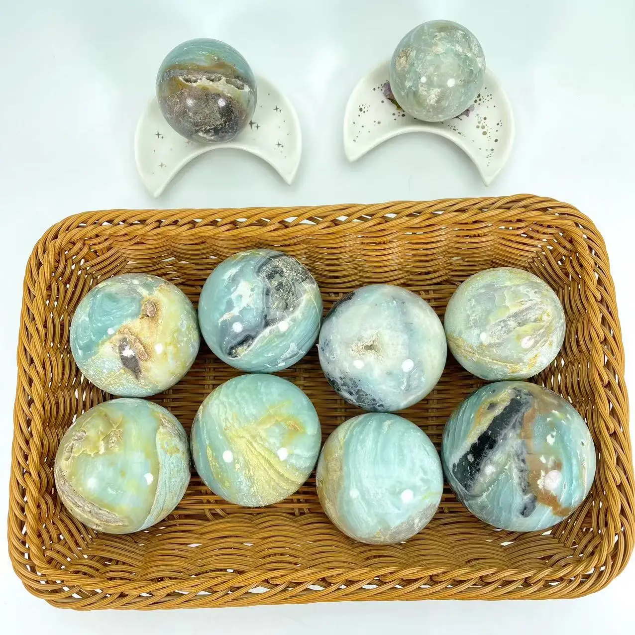 Factory price gemstone ball sphere healing natural amethyst rose quartz sphere for fengshui
