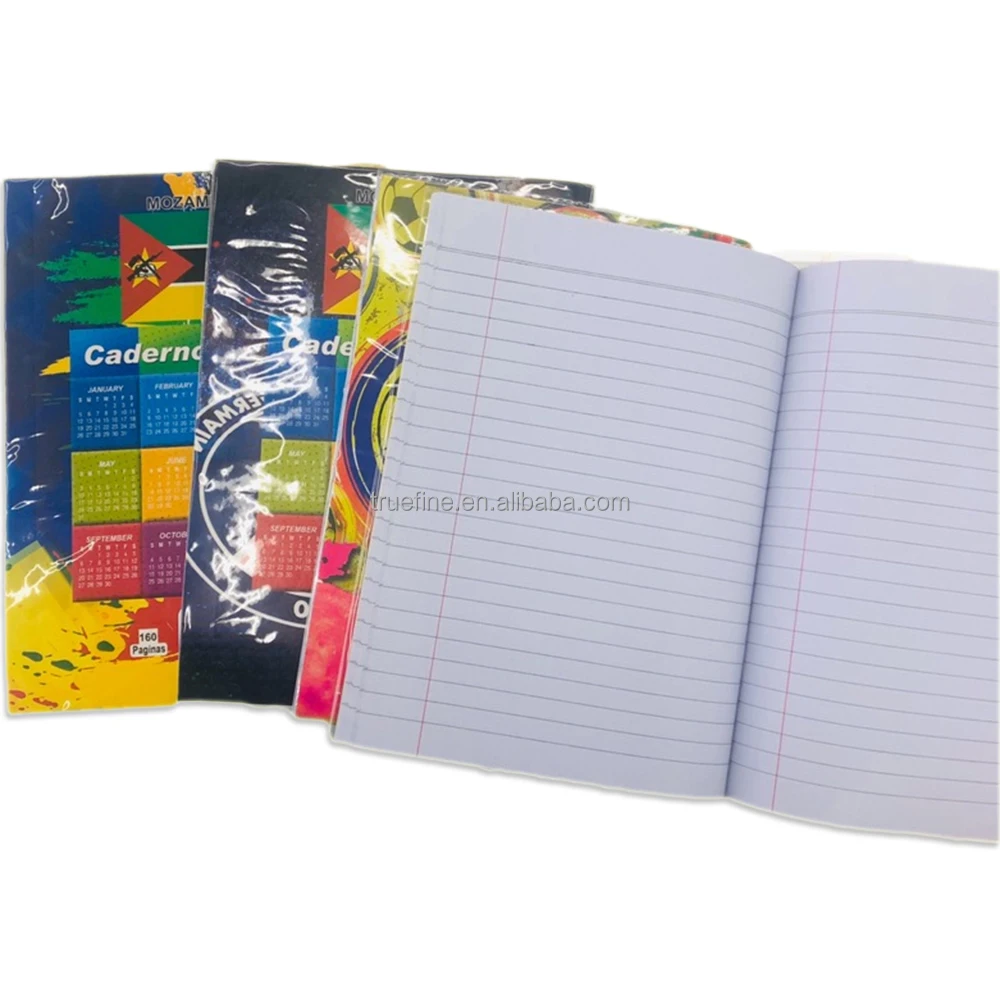 A4 2Q 192Pages Counter Book Feint & Margin Sew Binding 2Q Hardcover Notebook And Exercises Books
