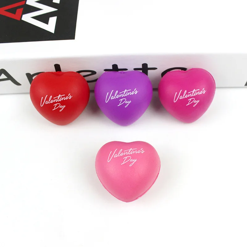 BSBH custom heart stress ball Mini Red Custom Logo Gift PU Foam Stress Ball