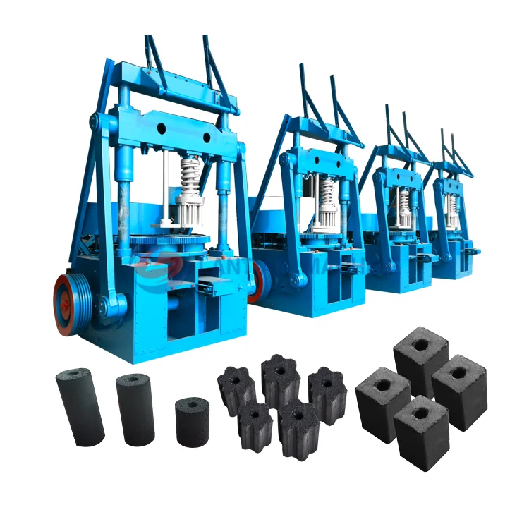 Hot selling to Dubai customer small bio mass briquette press charcoal machine for groundnut shells charcoal