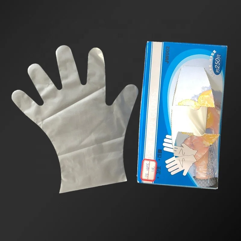 Мокрица feled использование гладкая на ощупь для дома и сада одноразовые Food Grade Cpe перчатки литой полиэтиленовые