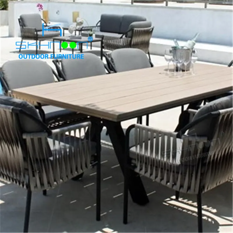 Minimalist Design Garden Dining Furniture Balcony Rattan Wicker Dining Chairs High Quality Outdoor Table and Chairs(21088)