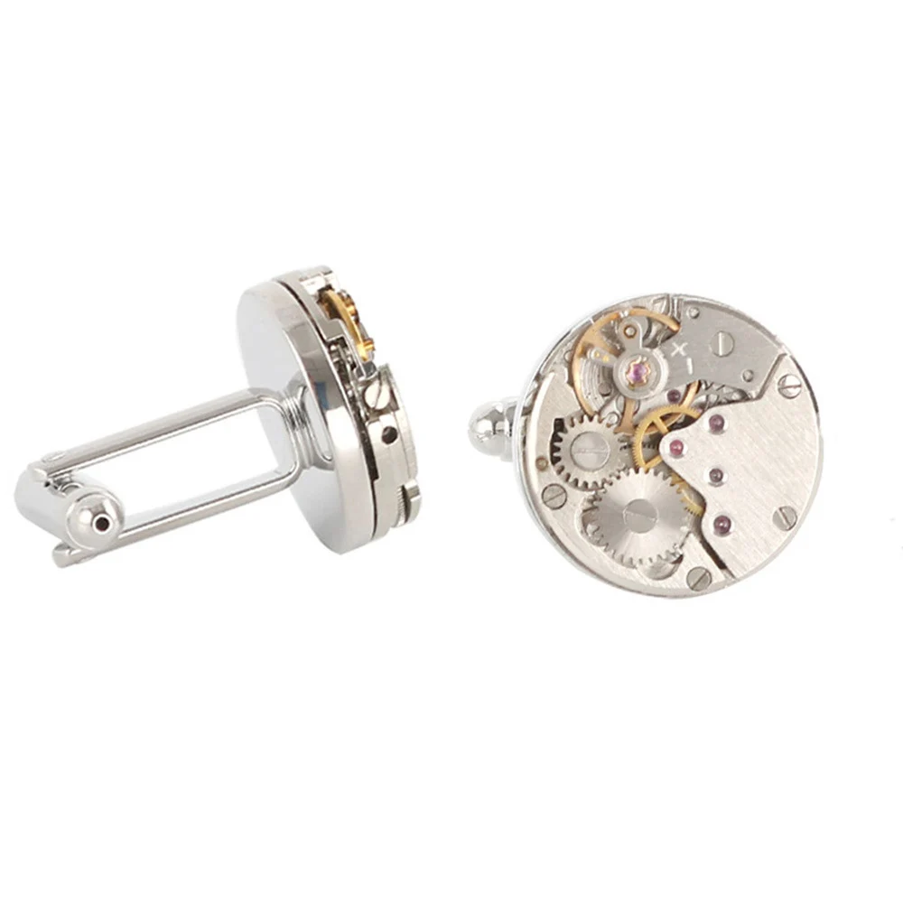 Fashion men shirt creativity white color watch cufflink mens watch cufflinks custom cuff links luxury cufflinks