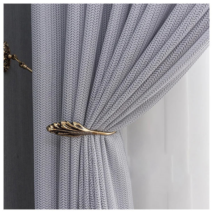 New Modern Fishbone White Sheer Voile Curtain Fabric Home Deco Fabric for the Living Room