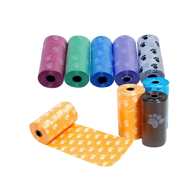 Manufacturer Wholesale Custom Logo Portable Pe Biodegradable Box Packed Pet Waste Bags Dog Poop Bag With Dispenser