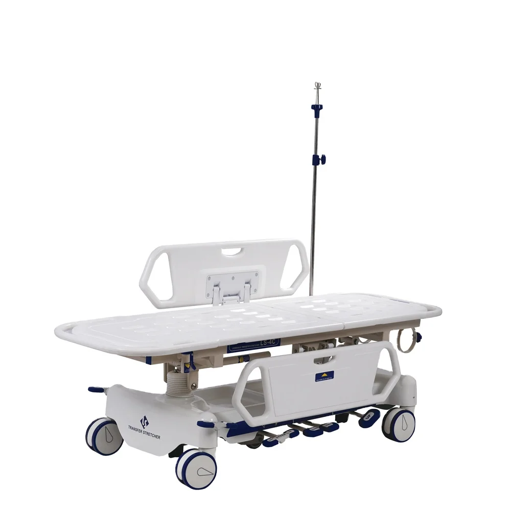 Medical Equipment ICU Room transfer 4 functions hydraulic hospital stretcher