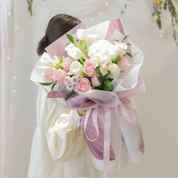 
Dazzling Korean Florist Mist Paper Plastic Flower Wrapping Paper Bouquet Wrapping 