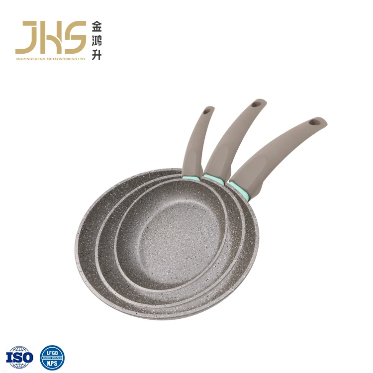 JHS hot selling induction non sticky aluminium cooking pan set frypan kitchen forged fry pan with bakelite handle