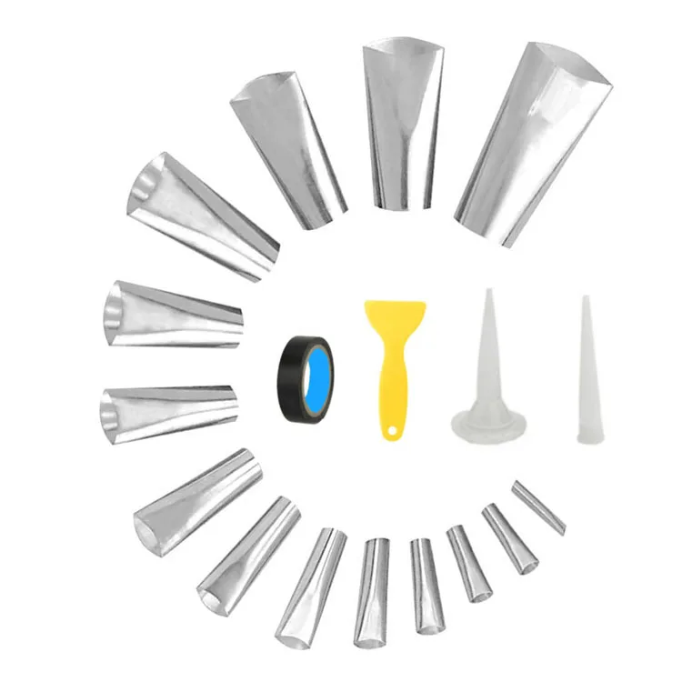 Tool Kit 18 piece set caulk Nozzle Applicator Kitchen bathroom window tile caulk repeatable caulk finish