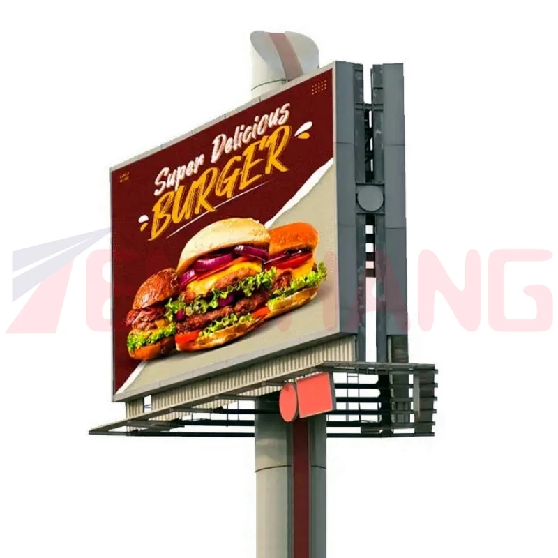 Waterproof P8 Outdoor Street Advertising Screens Wall Mounted Advertising Giant