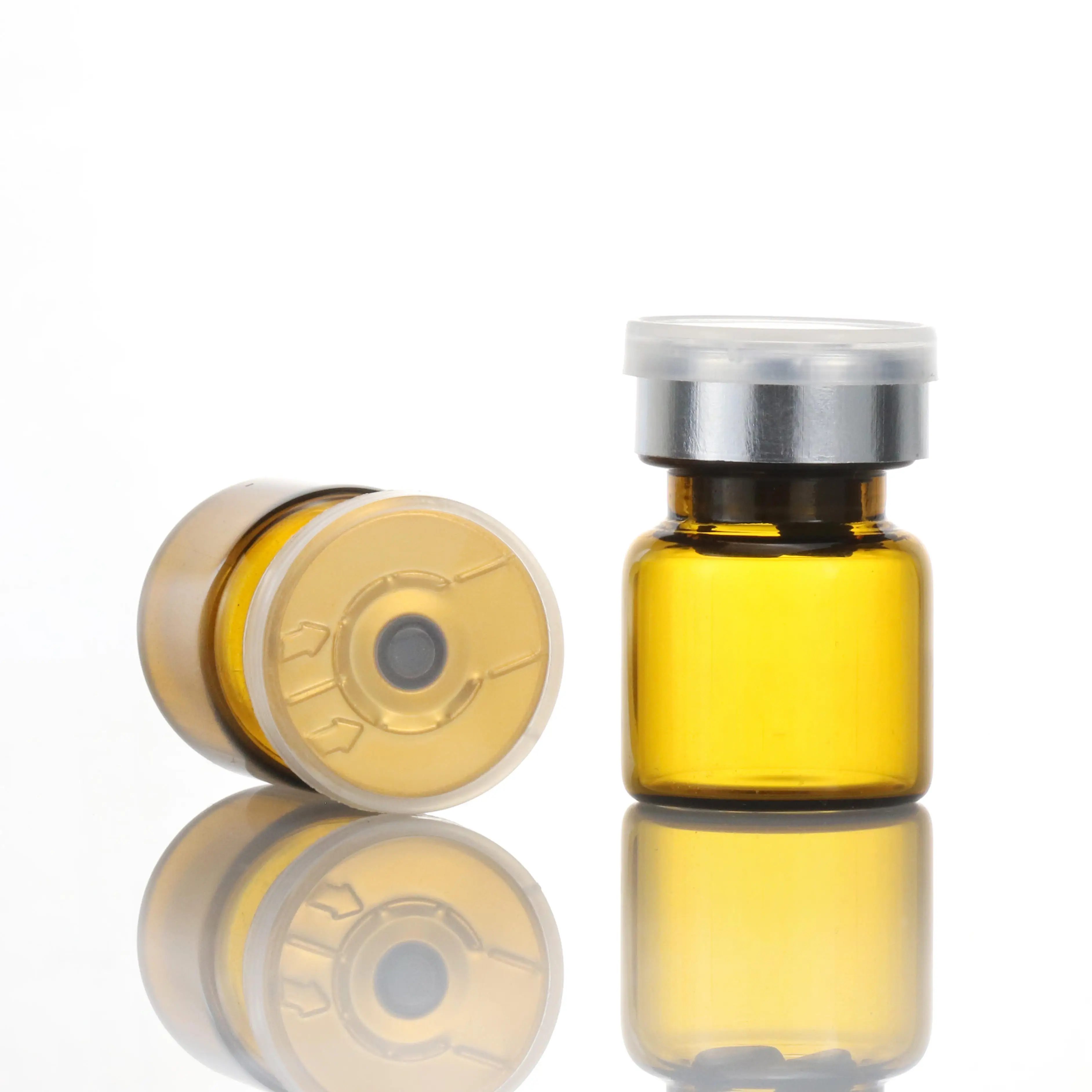 Medical Glass Vials with Rubber Stopper and aluminum Cap, pharmaceutical glass bottles glass tube