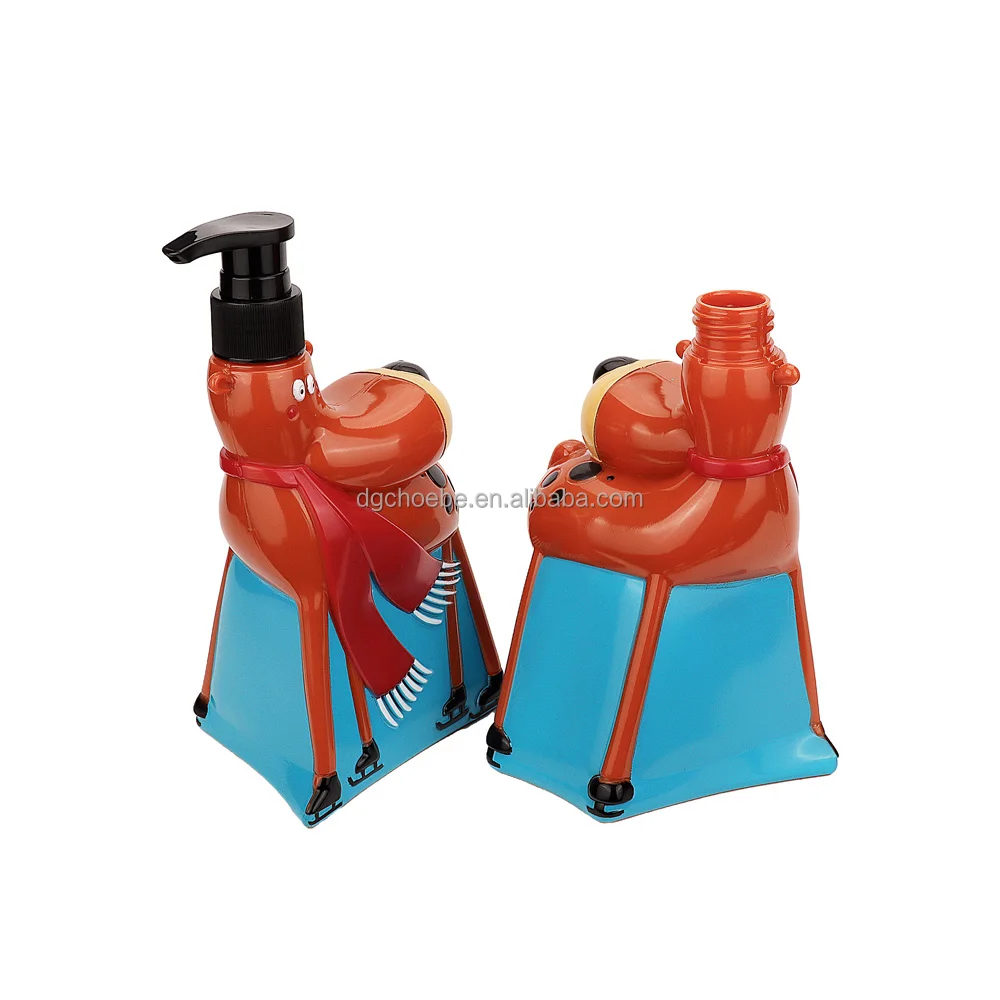 Cute creative special kids plastic high quality animal shaped shampoo baby animal shape cartoon bottle