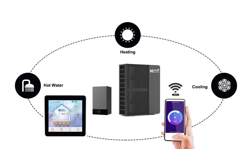 controller air source heat pump water chiller air waterheatpumps for hot tub 13 kw new energy heatpump pompe a chaleur air eau