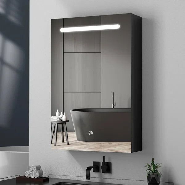 Touch Switch Led Light Defog Mirror Cabine Bathroom Mirror Medicine Cabinet Mirror Cabinet For Hair Salon