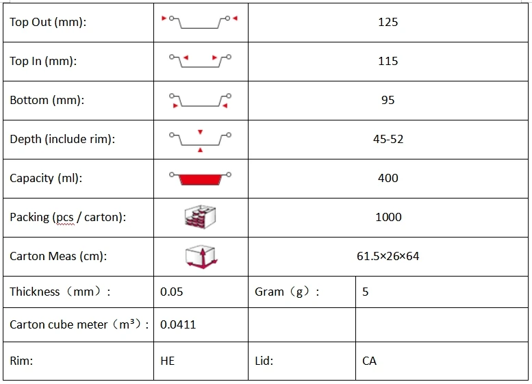 400ML New Arrivals Disposable Foil Trays Containers Aluminum Foil Trays Round Foil Container