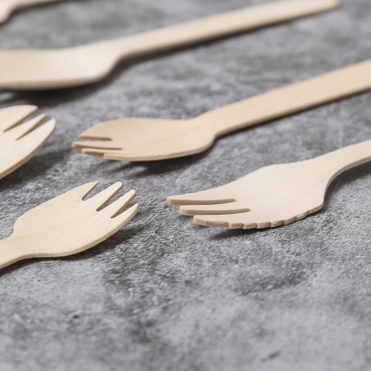Wholesale Wooden Cutlery Disposable Wooden Fruit Spork