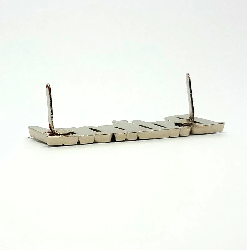 Fashion bag accessory brand plate bag logo custom metal tags for bags laser