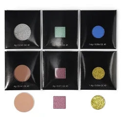 Wholesale Cardboard Custom Black Mini Single Eyeshadow Pan 36mm 26mm Eye Shadow Sleeve Box Eyeshadow Envelope Packaging