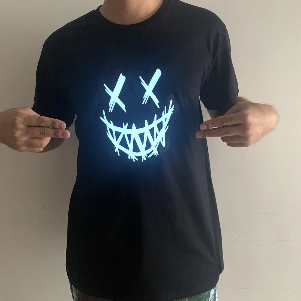 Best seller LED Tshirt for Party Christmas Election Festival Soft LED Clothing for Adults Kids Short Sleeve Plus Size LED Shirt