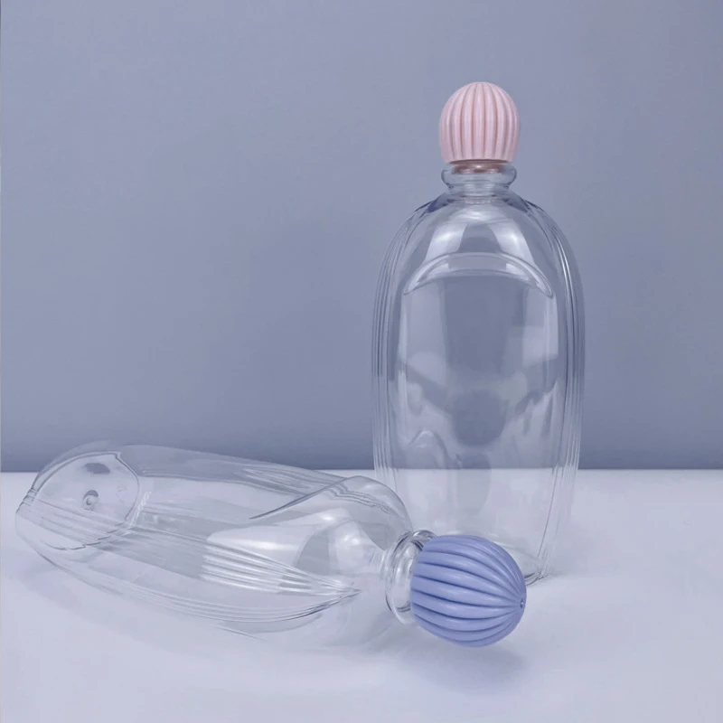 Flat Clear Underwear Detergent Bottle Packaging Empty 500ml Plastic Bottles For Liquid Soap