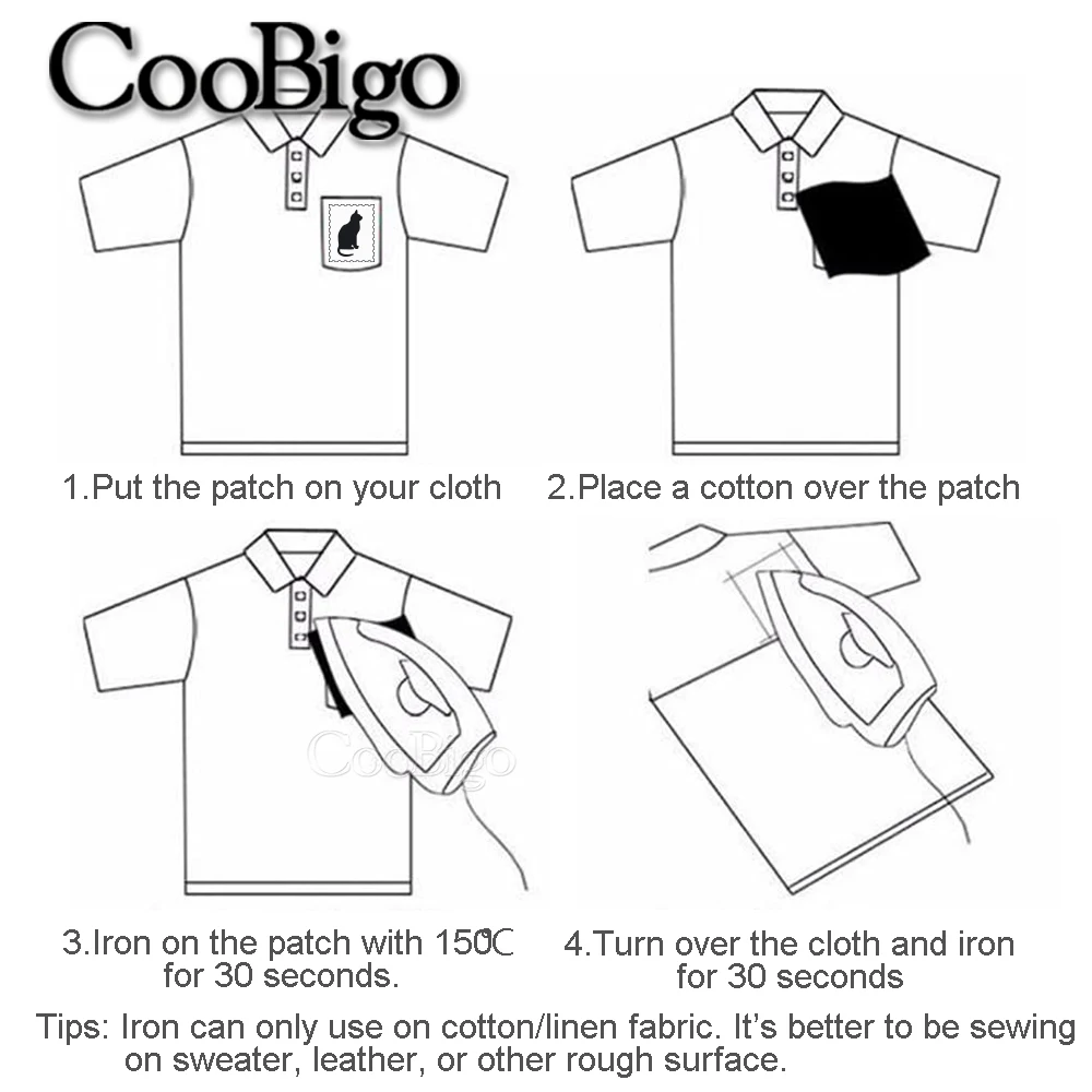 50pcs Iron On Punk Embroidery Patch Small Thermal Sticker Applique for Clothes Bags Patchwork Heat Adhesive Cat Flower Heart Sku