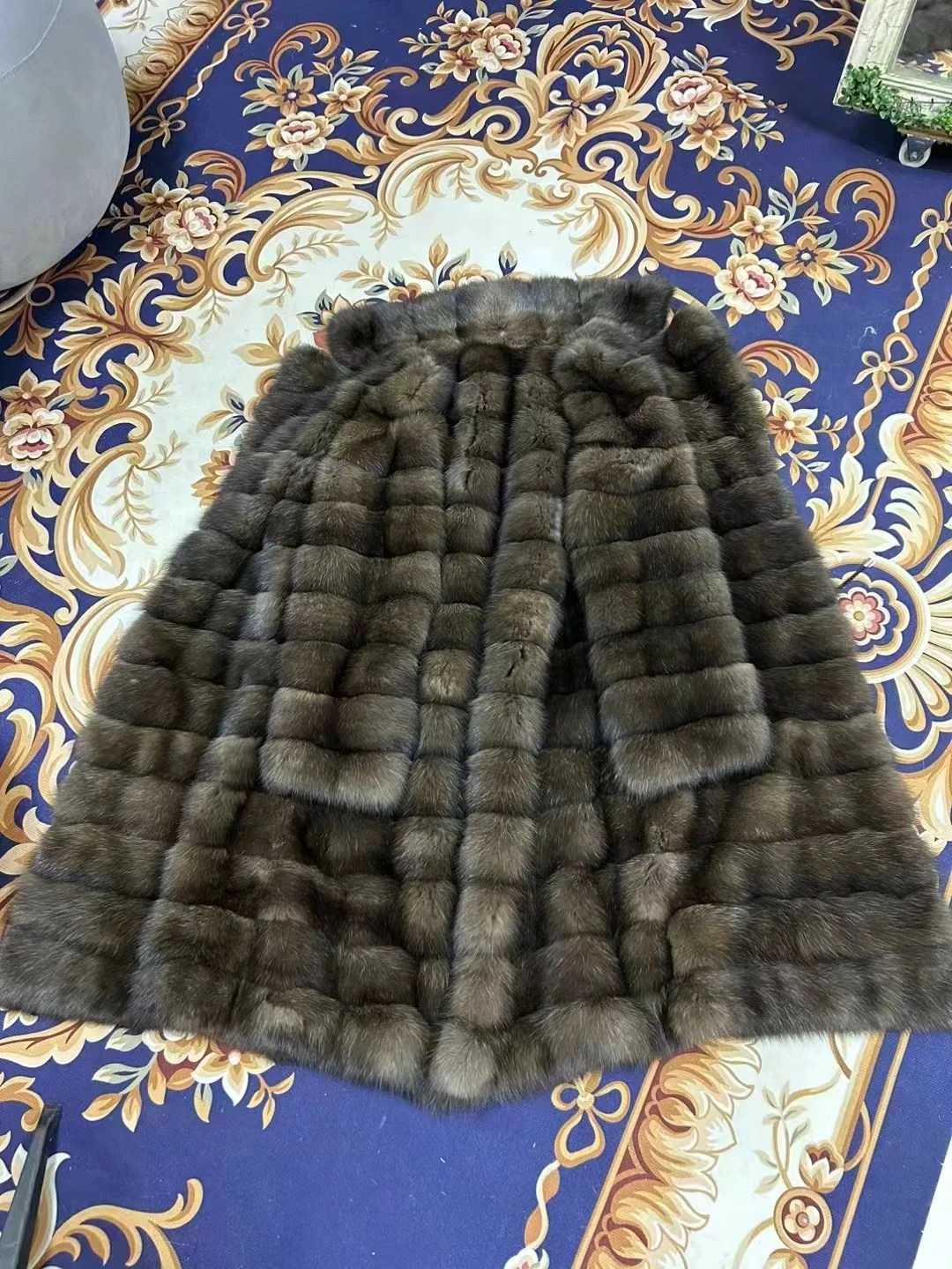 Super  High Quality  Real Fur Coat With Bigger Collar  Winter fur coat   Original Luxury  Fur Jacket