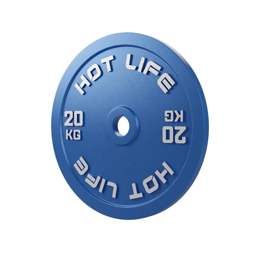 Hot Life Wholesale Custom Logo Commercial Gym Weightlifting Steel Weight Plate Calibrated Bumper Plates