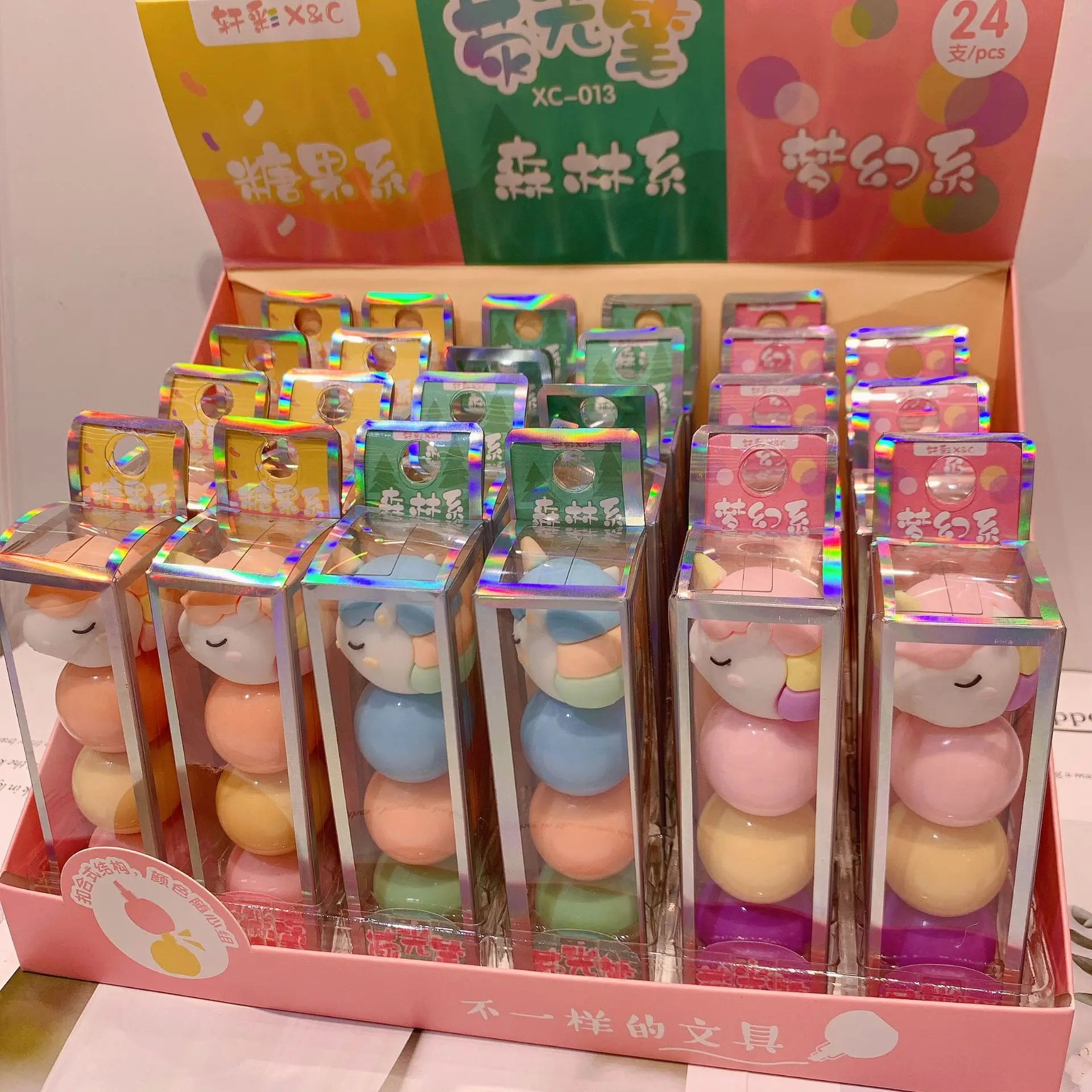Офисные и школьные kawaii Единорог совместной творческой многоцветный маркер ручка