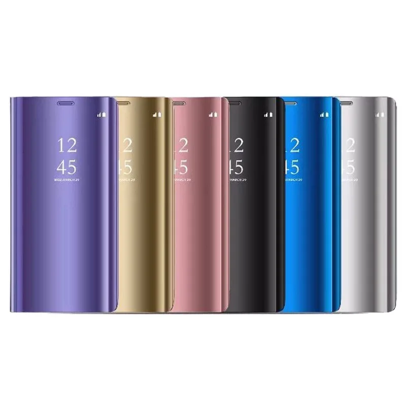 Smart Pu Leather Mirror Flip Phone Case For Xiaomi Redmi Note 5 Pro Cover