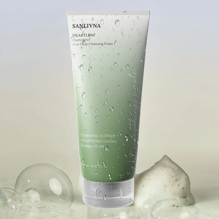 Whitening Face Wash Houttuynia Cordata Extract Heartleaf Quercetinol Deep Cleansing Pore Facial Foam Cleanser 150 mlKorean